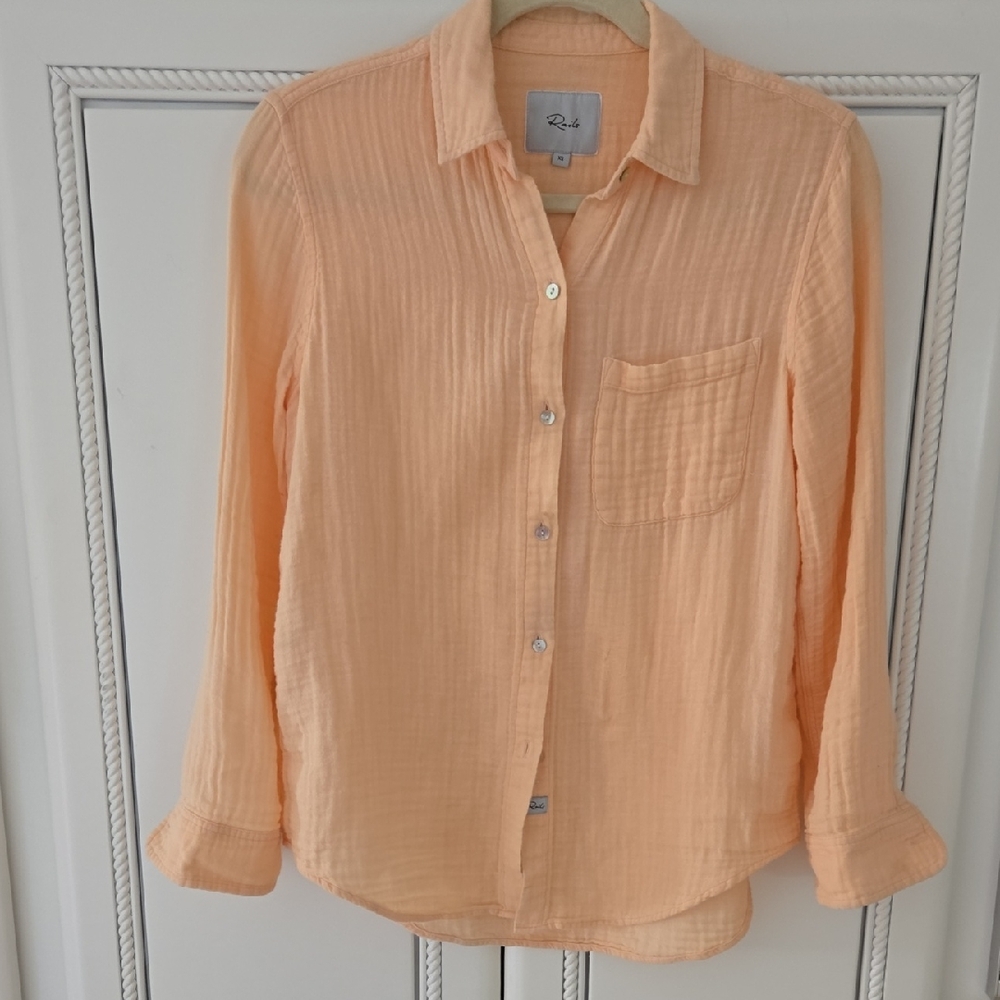 Rails Apricot Button-Up Blouse